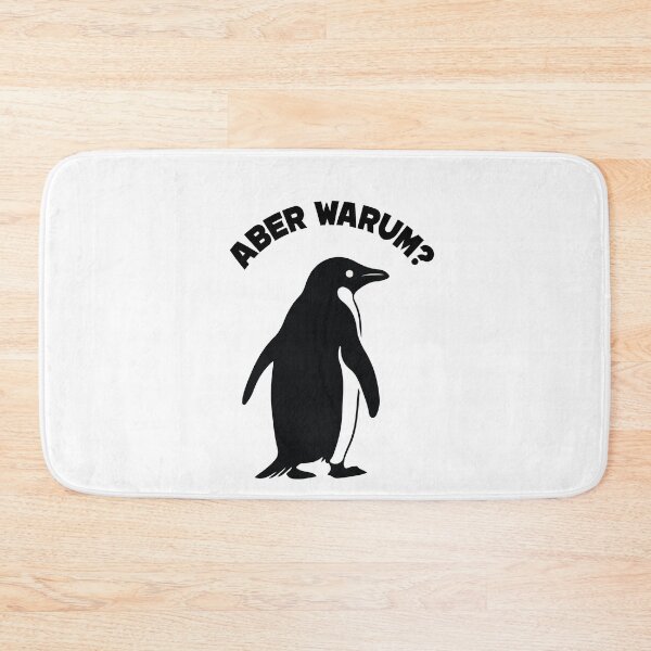 Item preview, Aber warum? Pinguin auf dem Weg zum Berg designed and sold by Felinefinesse.