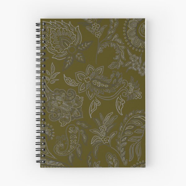 Item preview, Velvet Bloom-earthy Olive-brown-vintage Brown designed and sold by Fabricatemyart.
