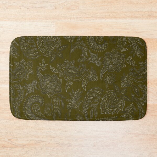 Item preview, Velvet Bloom-earthy Olive-brown-vintage Brown designed and sold by Fabricatemyart.