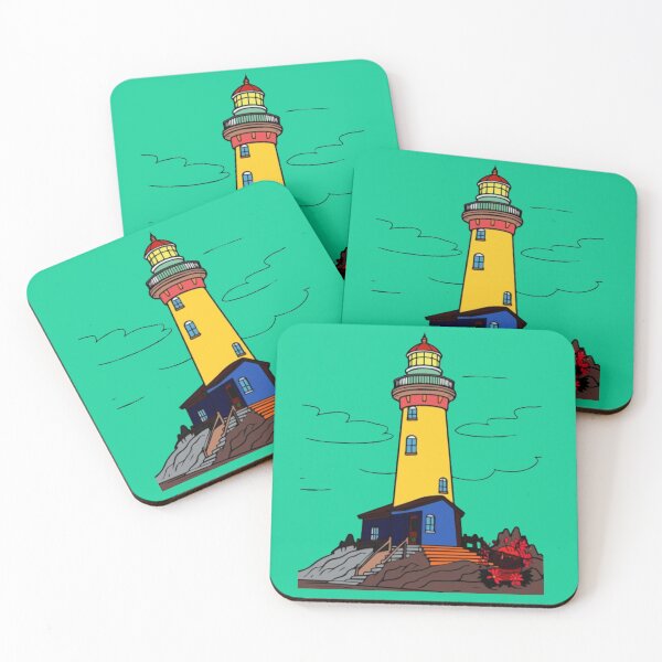 Item preview, Vibrant Coastal Lighthouse Illustration. designed and sold by PhantomArtStore.