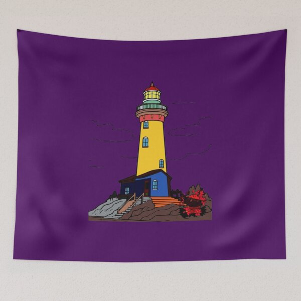 Item preview, Vibrant Coastal Lighthouse Illustration. designed and sold by PhantomArtStore.