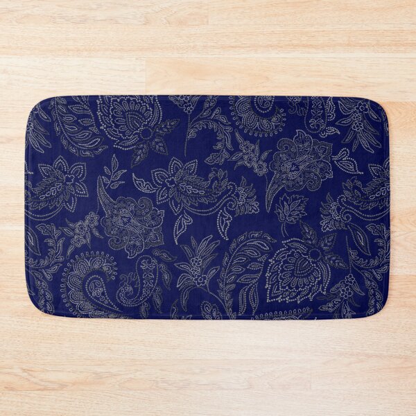 Item preview, Velvet Bloom-deep Navy Blue-Indigo Void designed and sold by Fabricatemyart.