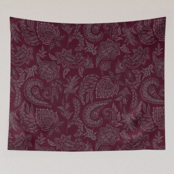 Item preview, Velvet Bloom-dark Wine-vintage Burgundy designed and sold by Fabricatemyart.