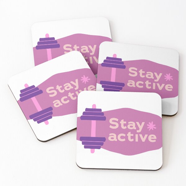 Item preview, Stay Active Purple Fitness Motivation designed and sold by Bliss Studio.