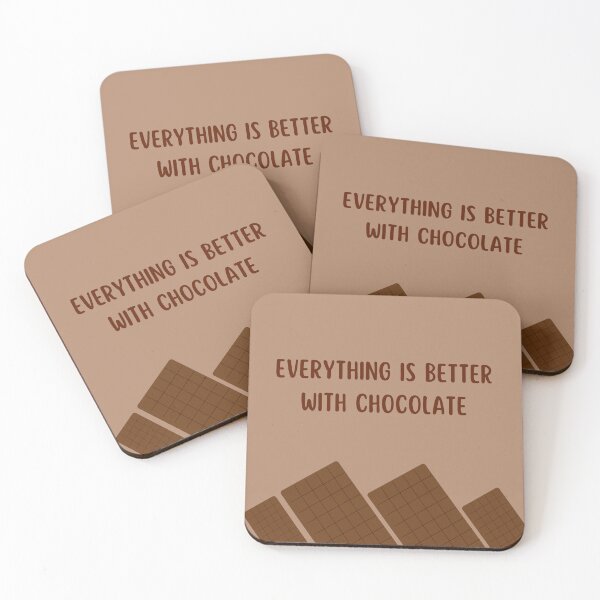 Item preview, Everything Is Better With Chocolate – Minimal Chocolate Lover Wall Art designed and sold by katerin17.