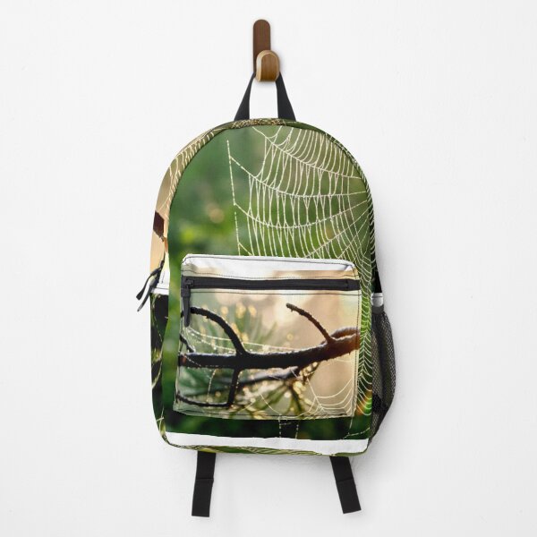 Item preview, Intricate Spider Web with Morning Dew in Forest designed and sold by Fatomfatom.