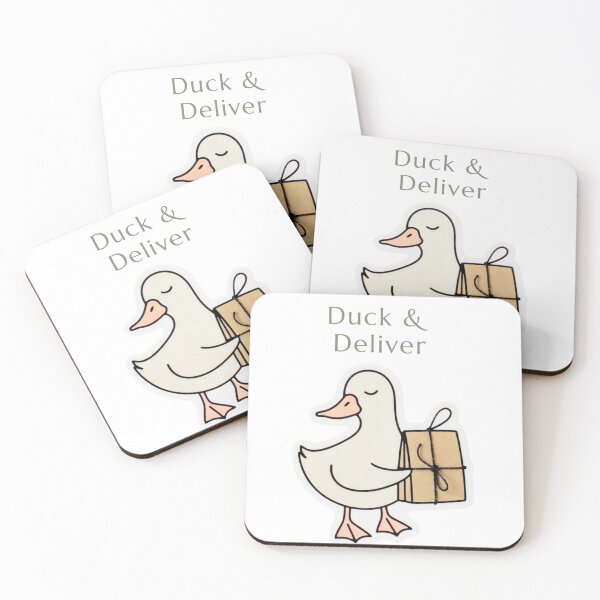 Item preview, Cute Duck & Deliver -  Animal Humor Art designed and sold by Designorado.