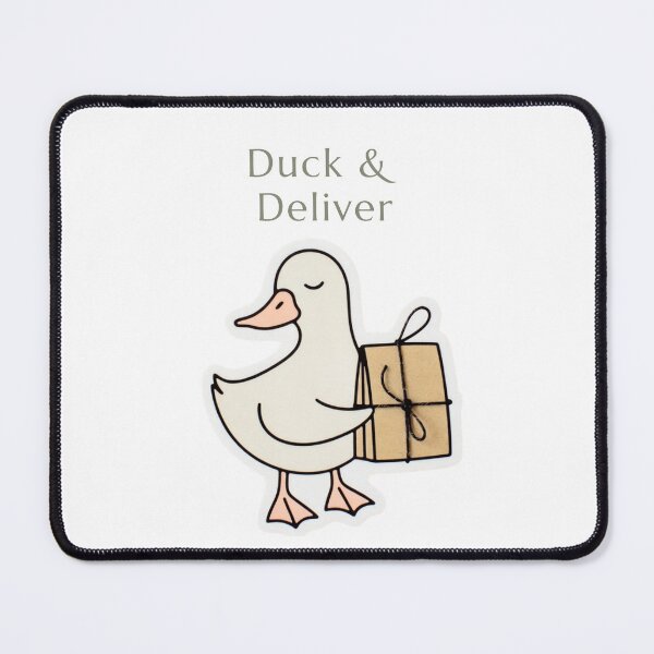 Item preview, Cute Duck & Deliver - Animal Humor Art designed and sold by Designorado.