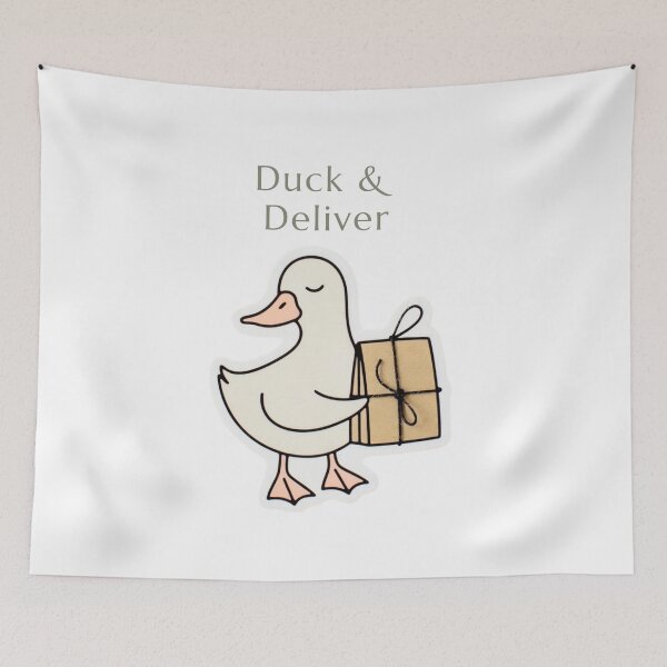 Item preview, Cute Duck & Deliver -  Animal Humor Art designed and sold by Designorado.