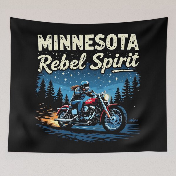 Item preview, Minnesota Rebel Spirit Motorcycle Art designed and sold by Uglyandcute.