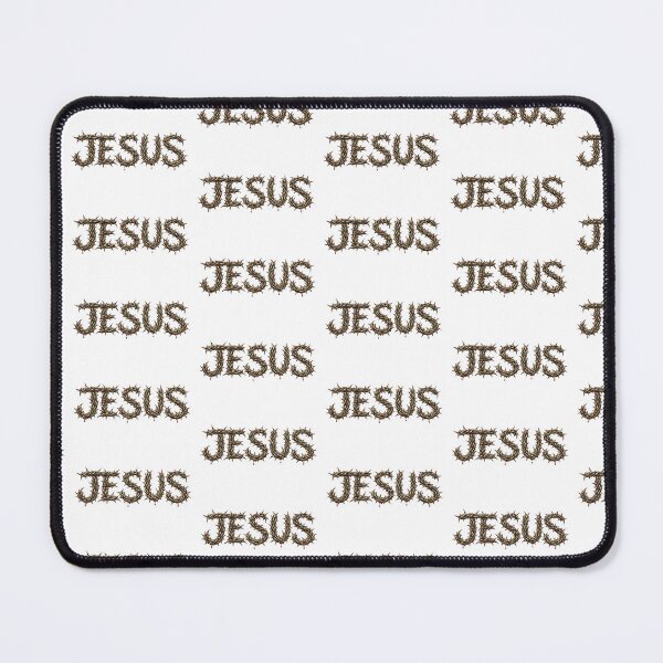 Item preview, Jesus Name in Crown of Thorns Style – Christian Symbolic Typography Art designed and sold by PRINTPIC.