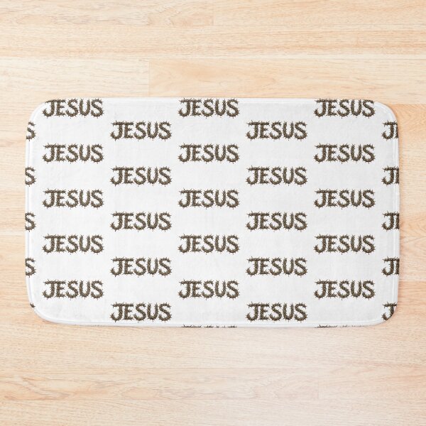 Item preview, Jesus Name in Crown of Thorns Style – Christian Symbolic Typography Art designed and sold by PRINTPIC.