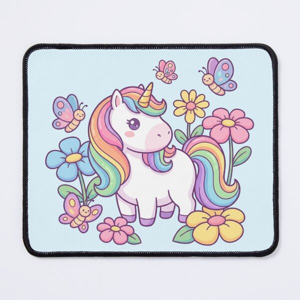 Item preview, Sweet Rainbow Sparkle Unicorn - Cute Kawaii Magical Nursery Art designed and sold by HappySproutArt.