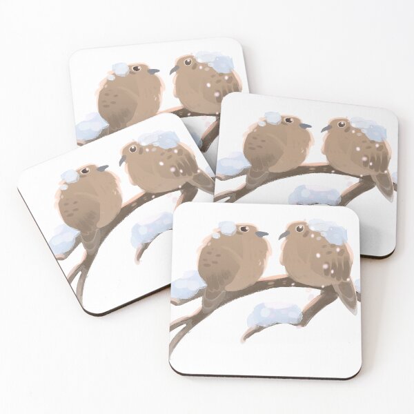 Item preview, Snowy Mourning Doves designed and sold by inkwish.