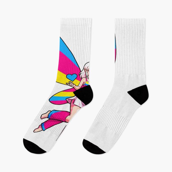 Item preview, D20 Gamer: Pansexual Pride Fairy designed and sold by SkinnyFlatWhite.