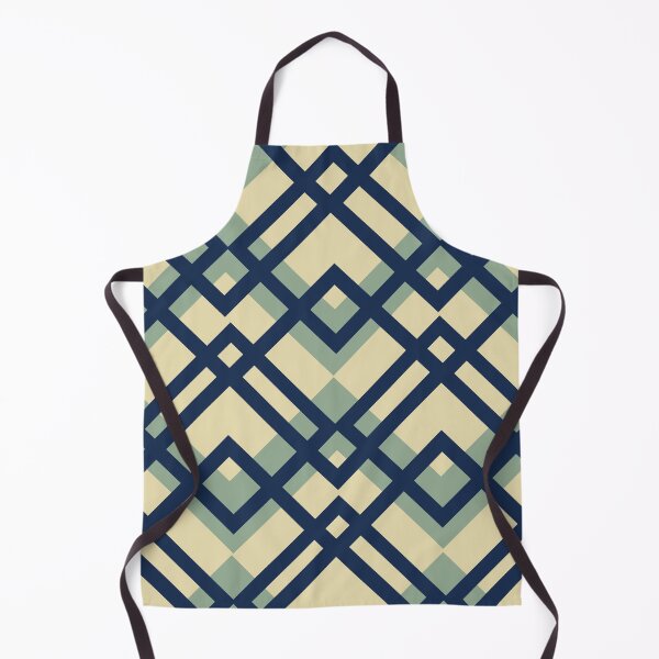 Item preview, Geometric Interwoven Squares Pattern in Navy and Sage designed and sold by studioart.