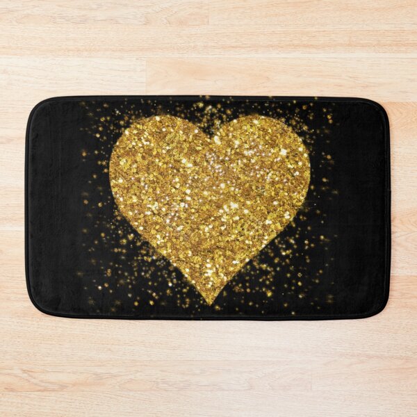 Item preview, Sparkling glitter gold valentine heart pretty glowing valentine heart graffiti heart designed and sold by hollycooper.