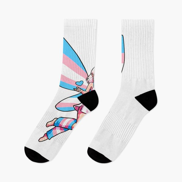 Item preview, D20 Gamer: Trans Pride Fairy designed and sold by SkinnyFlatWhite.