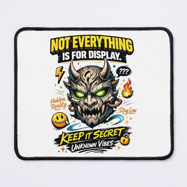 Item preview, Not Everything Is For Display - The Thinking Mask Dark Aesthetic Streetwear Oni Art Mystery Quote by Vivaan Studio designed and sold by Vivaan Studio.