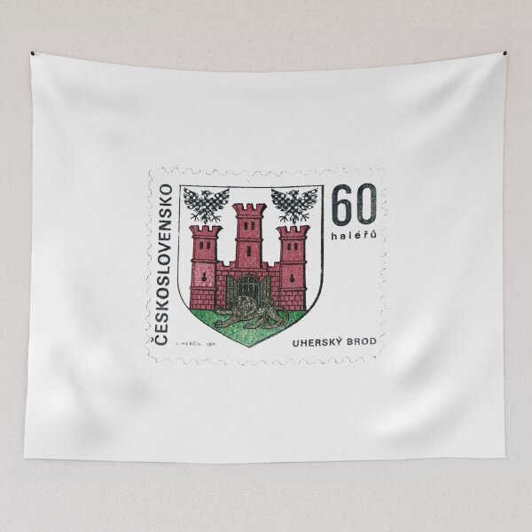 Item preview, Czech Republic Red Castle Uhersky Brod Vintage Postage Stamp designed and sold by red-amber65.