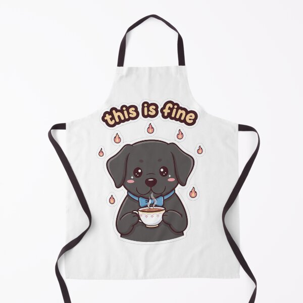 Item preview, This Is Fine – Cute Dog Staying Calm in Chaos designed and sold by artaipix.