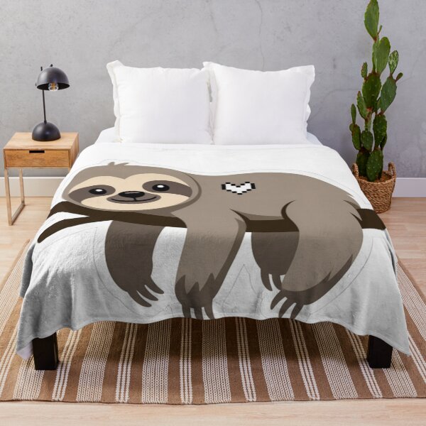 Item preview, Cute Pixel Heart Sloth - Cute 8-Bit Animal designed and sold by Designorado.