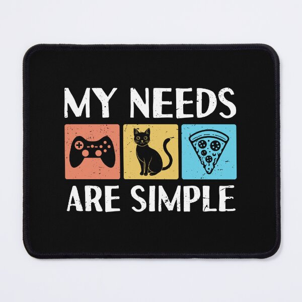 Item preview, Funny My Needs Are Simple Gaming Cat Pizza designed and sold by JFFStore.