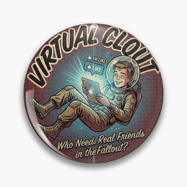 Item preview, Virtual Clout: Dystopian Retro-Futurist Astronaut Satire designed and sold by SavinMercantile.