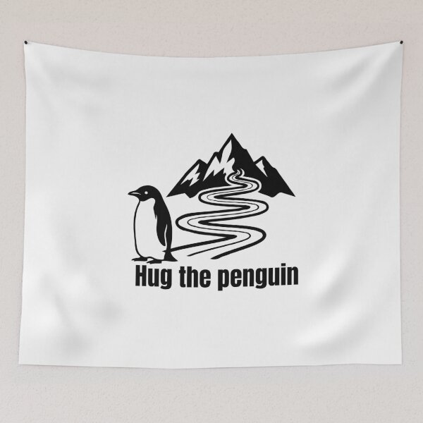 Item preview, Hug The Penguin designed and sold by ANNINOART ⭐⭐⭐⭐⭐.