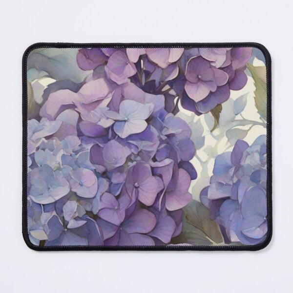 Item preview, Elegant classic watercolor purple blue floral purple hydrangeas designed and sold by hollycooper.