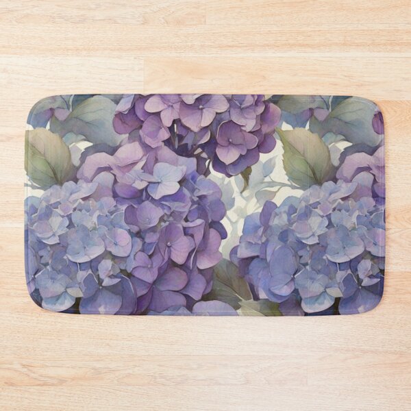 Item preview, Elegant classic watercolor purple blue floral purple hydrangeas  designed and sold by hollycooper.