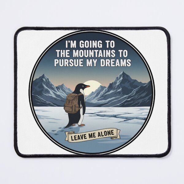 Item preview, Nihilist Penguin 2026 – Pursue My Dreams Leave Me Alone Vintage Meme Badge designed and sold by Wear Sculpt.