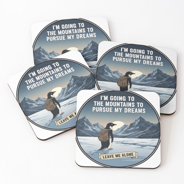 Item preview, Nihilist Penguin 2026 – Pursue My Dreams Leave Me Alone Vintage Meme Badge designed and sold by Wear Sculpt.
