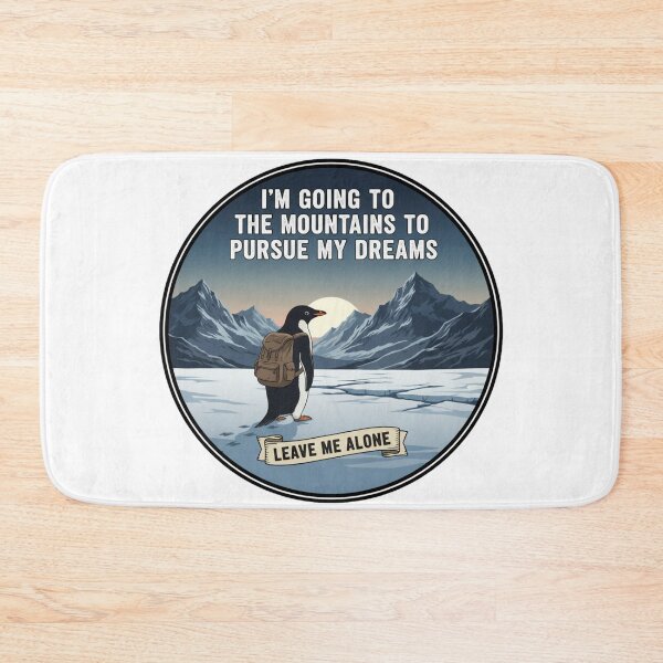 Item preview, Nihilist Penguin 2026 – Pursue My Dreams Leave Me Alone Vintage Meme Badge designed and sold by Wear Sculpt.