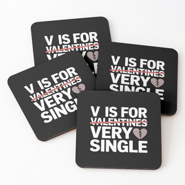 Item preview, V Is For Very Single – Funny Anti Valentine Shirt designed and sold by Karlas-things.