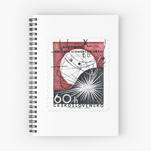 Item preview, Czech Republic Red Atom Vintage Postage Stamp designed and sold by red-amber65.