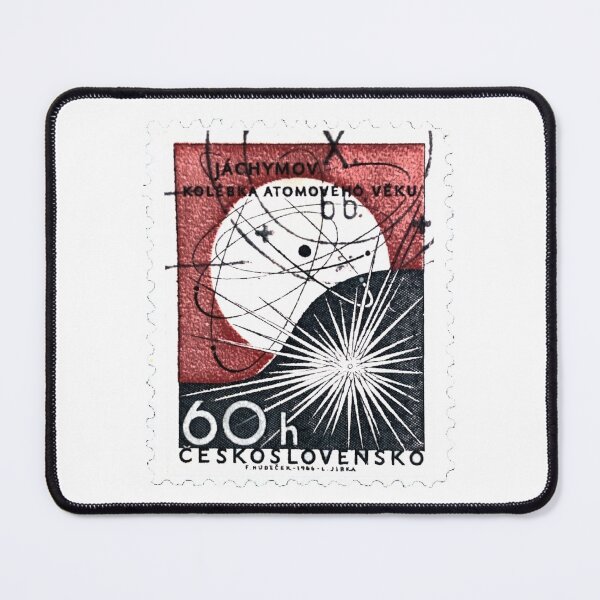 Item preview, Czech Republic Red Atom Vintage Postage Stamp designed and sold by red-amber65.