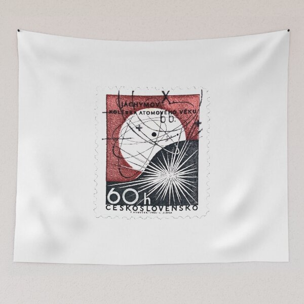 Item preview, Czech Republic Red Atom Vintage Postage Stamp designed and sold by red-amber65.