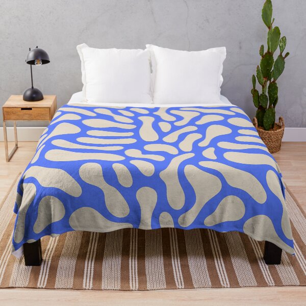 Item preview, Modern Organic Abstract Blobs Pattern Blue designed and sold by Prismatect.