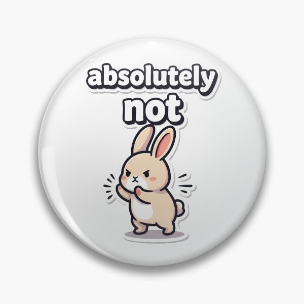 Item preview, Absolutely Not – Cute Bunny Refusal Cartoon designed and sold by artaipix.
