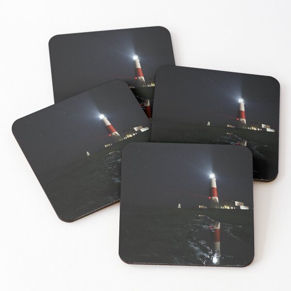 Item preview, Portland Bill Lighthouse Relected in a Puddle at Night designed and sold by Aham Photos.
