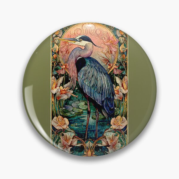 Item preview, Elegant Heron in Tranquil Waterscape  designed and sold by Helios Be. Lavsh.