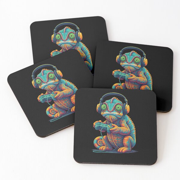 Item preview, Gamer Chameleon Holding Controller designed and sold by salmzouriart.