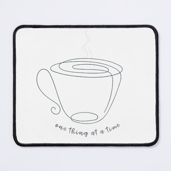 Item preview, One Thing at a Time – Minimalist Cup Line Art | ADHD & Mental Health Calm Art designed and sold by twilightprints.