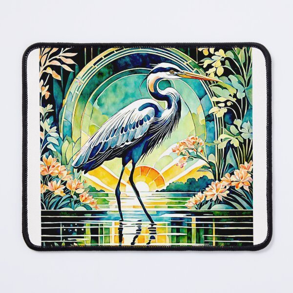 Item preview, Elegant Heron in Tranquil Waterscape #1 designed and sold by Helios Be. Lavsh.