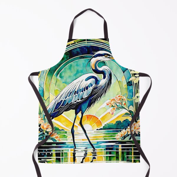 Item preview, Elegant Heron in Tranquil Waterscape #1 designed and sold by Helios Be. Lavsh.