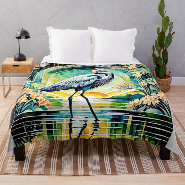 Item preview, Elegant Heron in Tranquil Waterscape #1 designed and sold by Helios Be. Lavsh.