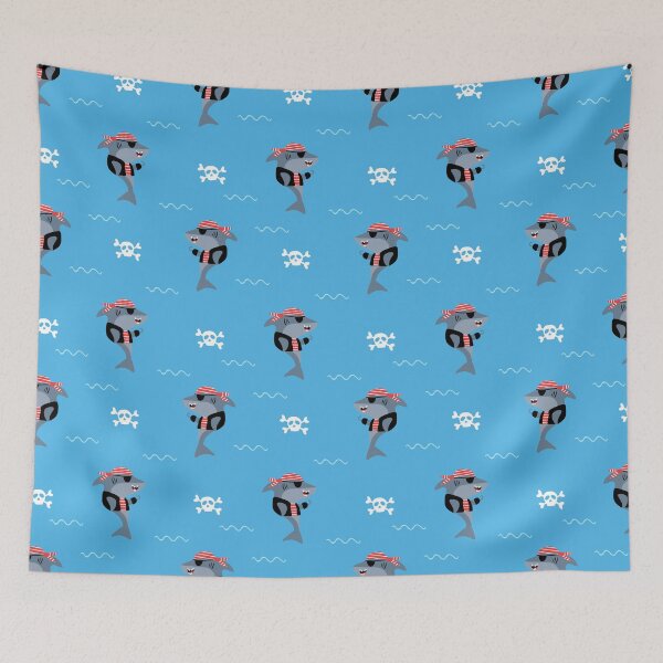 Item preview, Ahoy Pirate Sharks designed and sold by SamAnnDesigns.