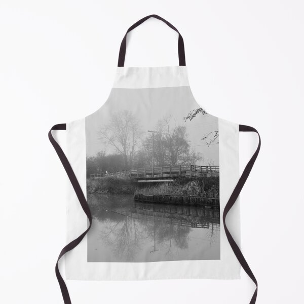 Item preview, Foggy Canal with Wooden Bridge designed and sold by veraD58.