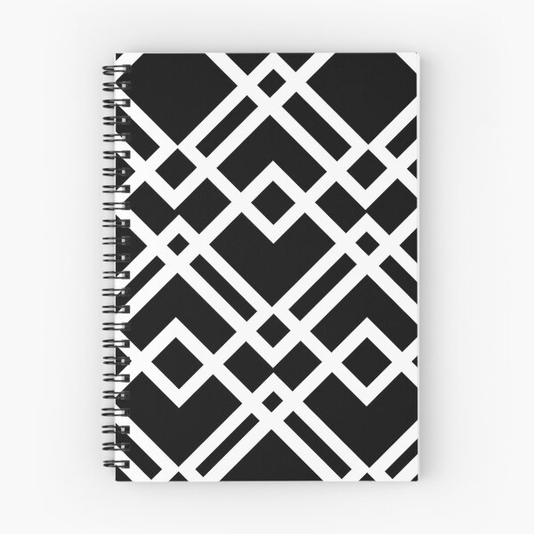 Item preview,  Monochrome Geometric Lattice Pattern Interlocking Squares And Diamonds  designed and sold by studioart.